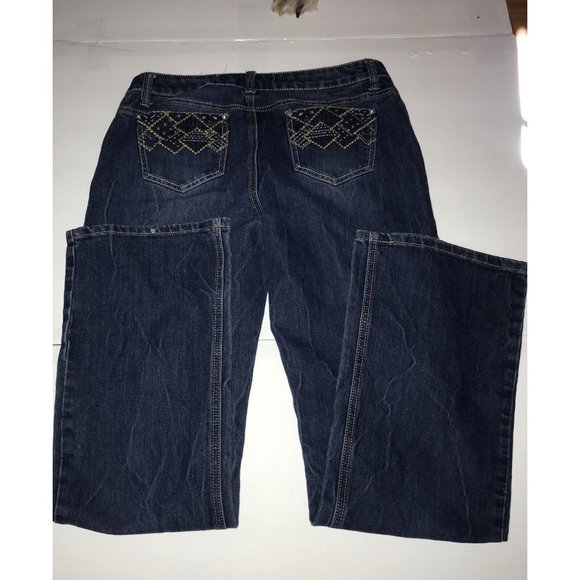 Passports Jeans Women’s size 10 28 X 27 embroidered pockets Bootcut - Picture 4 of 6